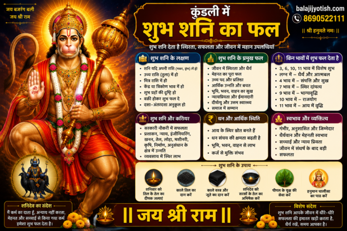 Auspicious Saturn In Horoscope